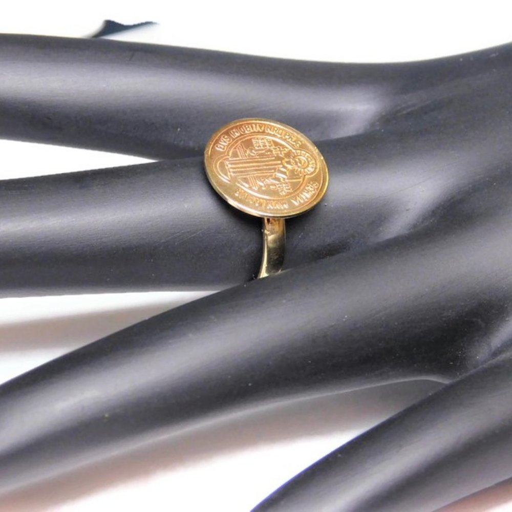 14k Yellow Gold ST. Benedict Ring - Picture 4 of 4